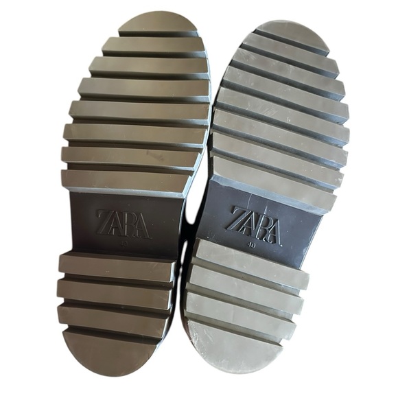 Zara Chunky Boots Black Size 40 - Picture 7 of 8